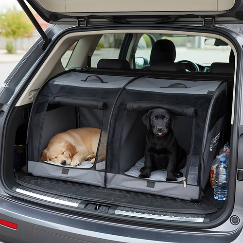 Large double cage pet - double‑cage, car