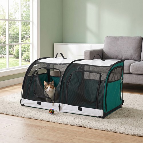Fabric dog crate pet carrier - fabric,