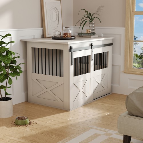 White dog cage crate - cage,