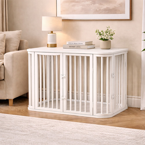 Dog crate furniture wooden pet - dog,