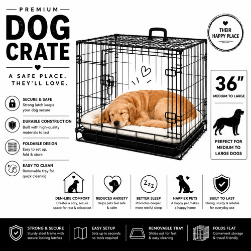 Dog crate double - double, metal