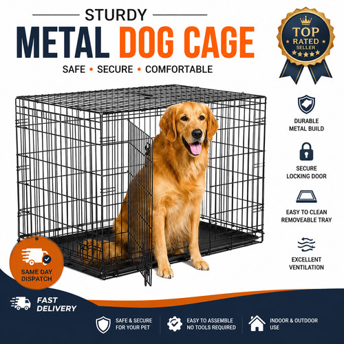 Metal dog cage puppy training - metal,