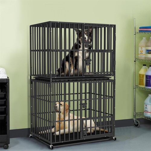 Stackable double dog cage - double,