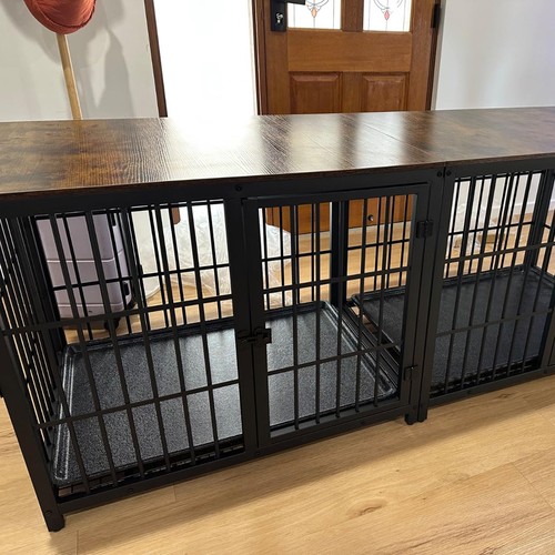 Heavy duty wooden dog crate - dog,